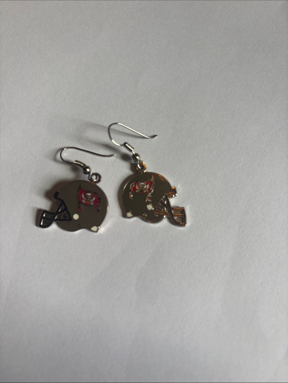 Vintage Tampa Bay Buccaneer Football Helmet Drop Earrings